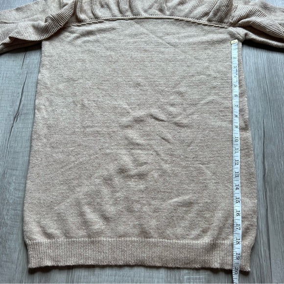 Entro Tan Boho Sweater with Ruffles across the Front & Arms size M - Picture 4 of 5